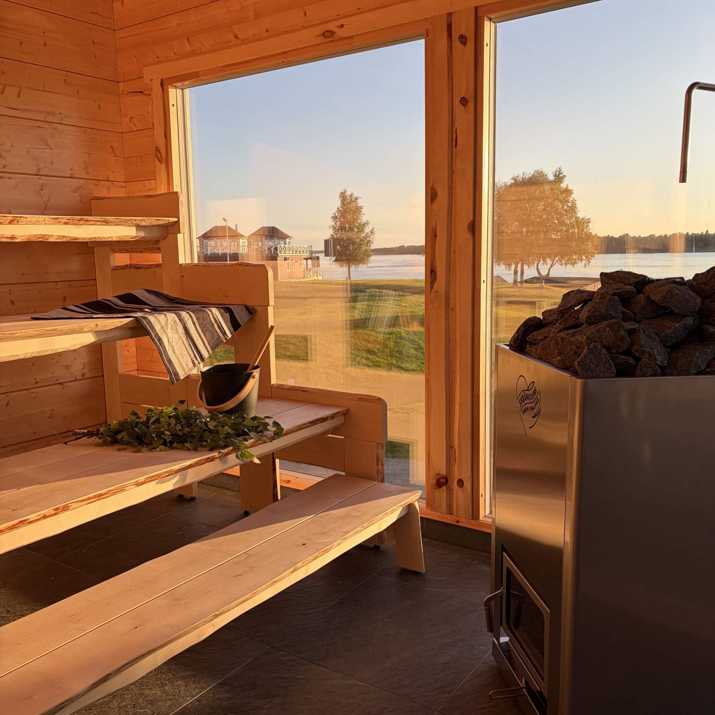 Sauna avec vue sur la mer